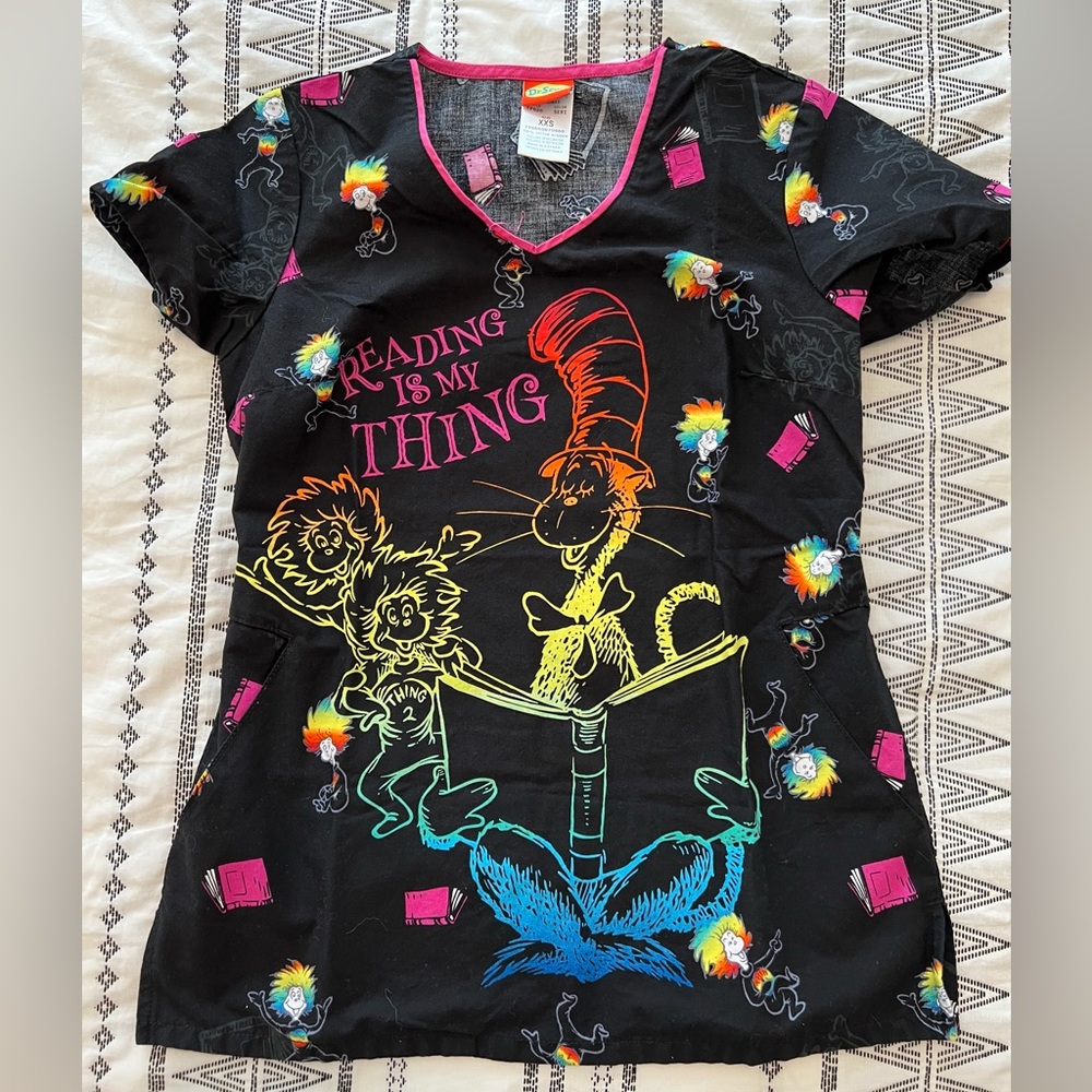 Cherokee Dr Seuss Scrub top